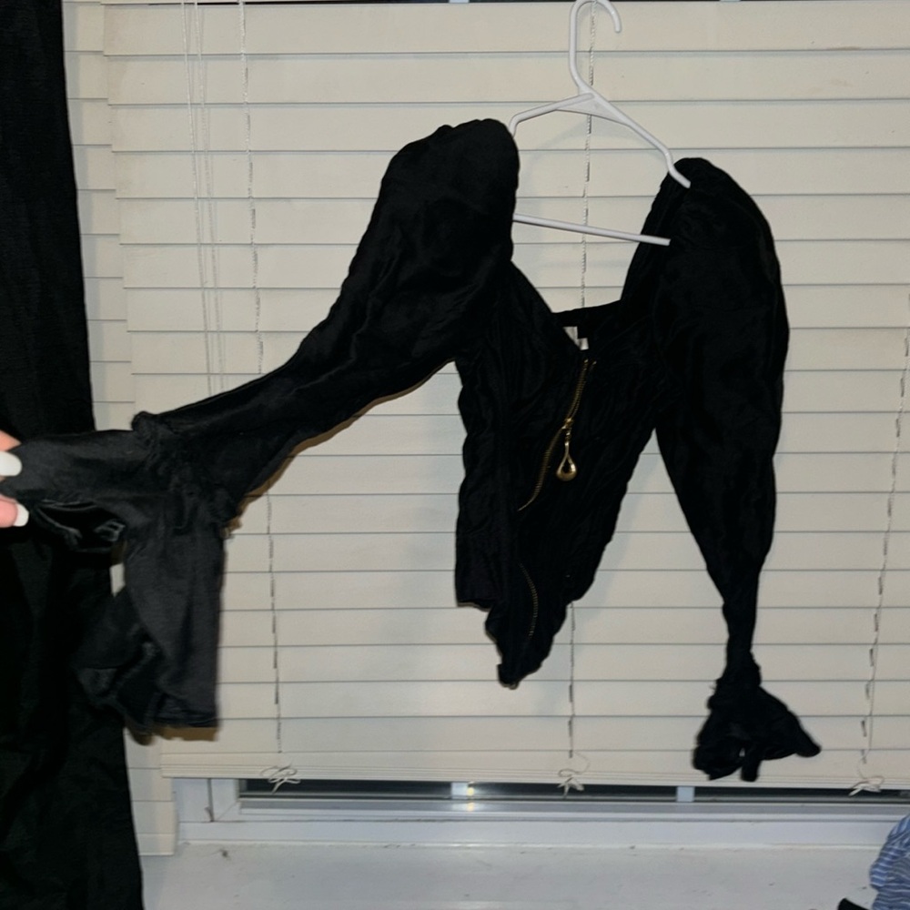 Aje black corset top
